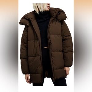 Women's Brown Puffer Jacket